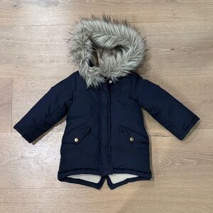 Jcrew -Crewcuts Puffer Jacket with Faux Fur Hood (Primaloft) 3T